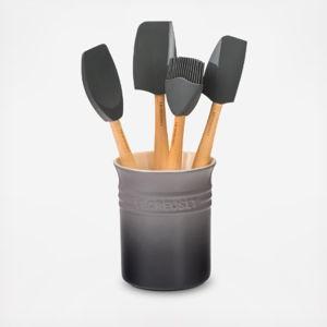 Le Creuset Craft Series 5-Piece Utensil Set with Crock