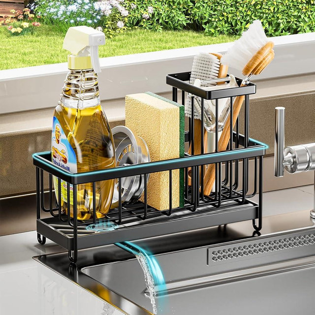 LBUPVLY Sponge Holder for Kitchen Sink - Sink Organizer and Caddy for Home and Kitchen Storage Organization