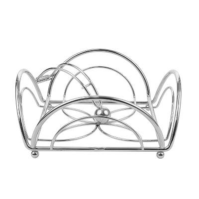 Spectrum Flower Flat Napkin Holder Steel - Chrome