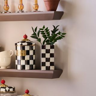 Courtly Check Ceramic Pillar Vase