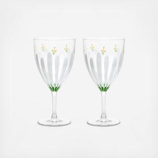 Spring Meadow Wine Glass, Set of 2