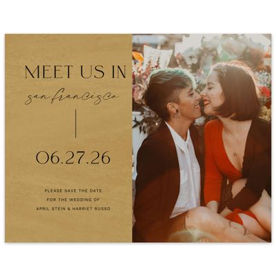 Dijon, Yellow Wedding Digital Save the Date - Belanger Photo