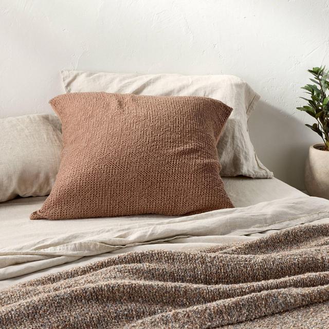 Euro Textured Waffle Pillow Sham Brown - Casaluna™