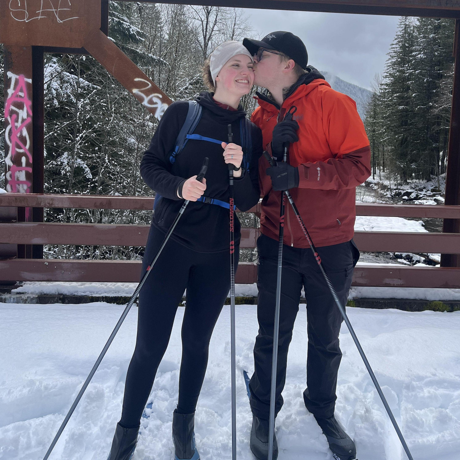 We have taught each other new hobbies, like how Makana taught me how to cross-country ski, and now I love it!