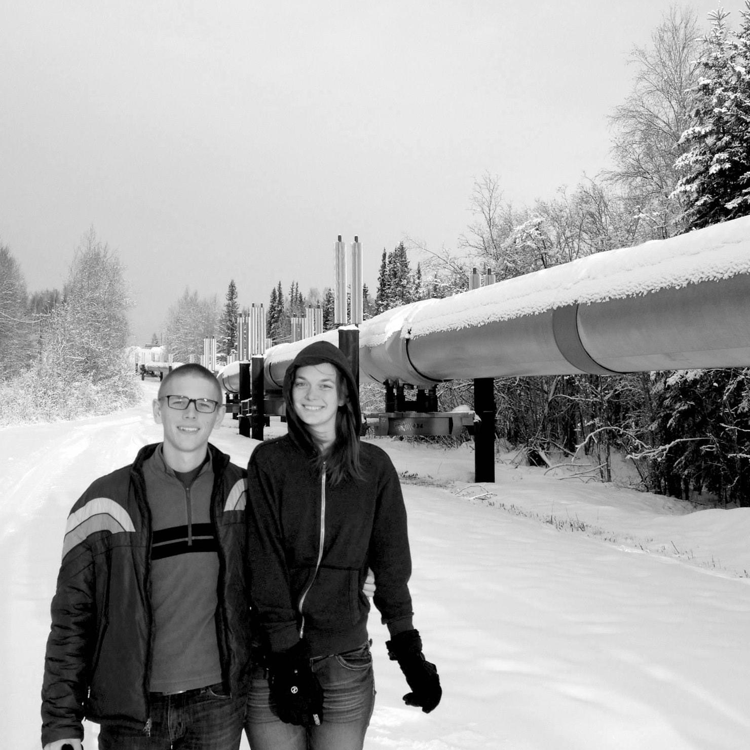 We visited the Trans-Alaska Pipeline! Henry can tell you bunch of interesting engineering facts about it.
