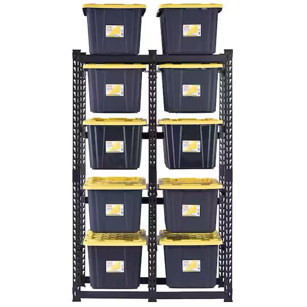 Husky 10-Tote Metal Storage Rack for HDX 14 and 27 Gal. Totes (50 in. W x 78 in. H x 24 in. D) N3R502478TR8B