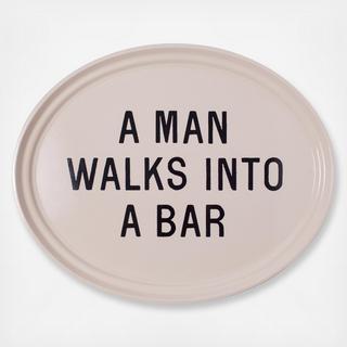 "A Man Walks Into A Bar" Tray