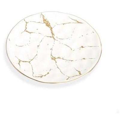 Classic Touch Set of 6 Dessert Plates With Gold Design
