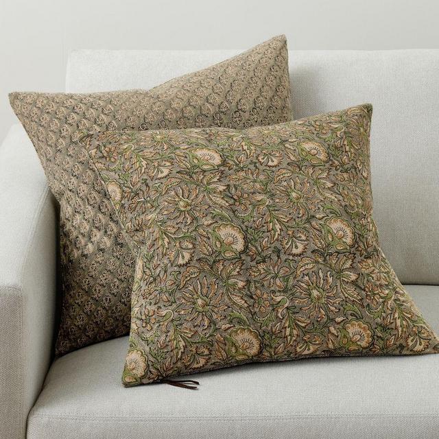 Norvelle Reversible Print Pillow Cover, 20", Moss Multi