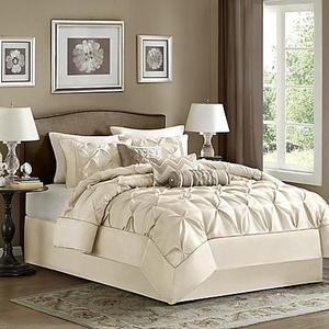 Madison Park Laurel 7-Piece Queen Comforter Set in Navy