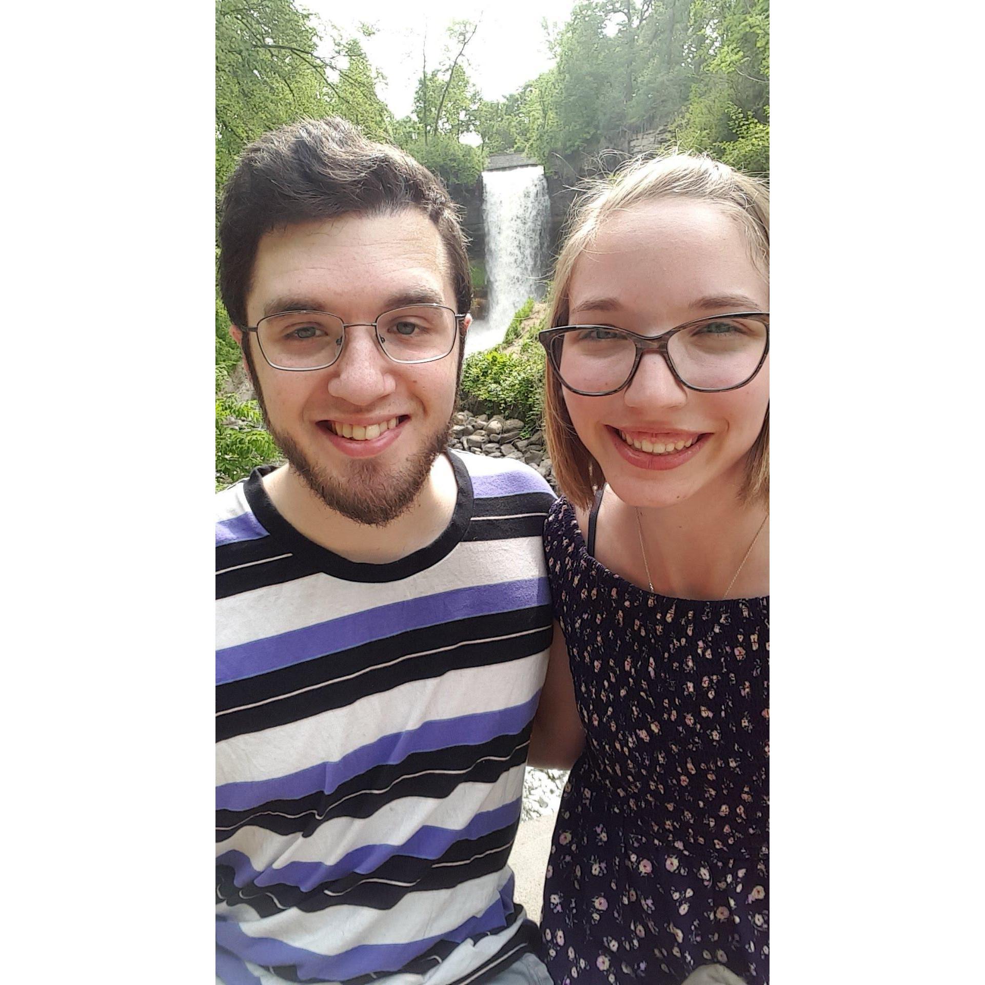 We walked around Minnehaha Falls for our anniversary in 2018