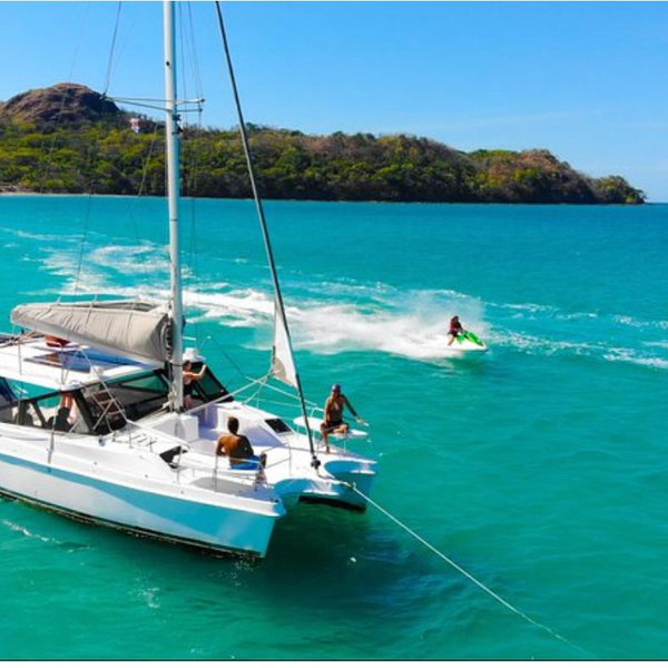 Catamaran cruise on honeymoon