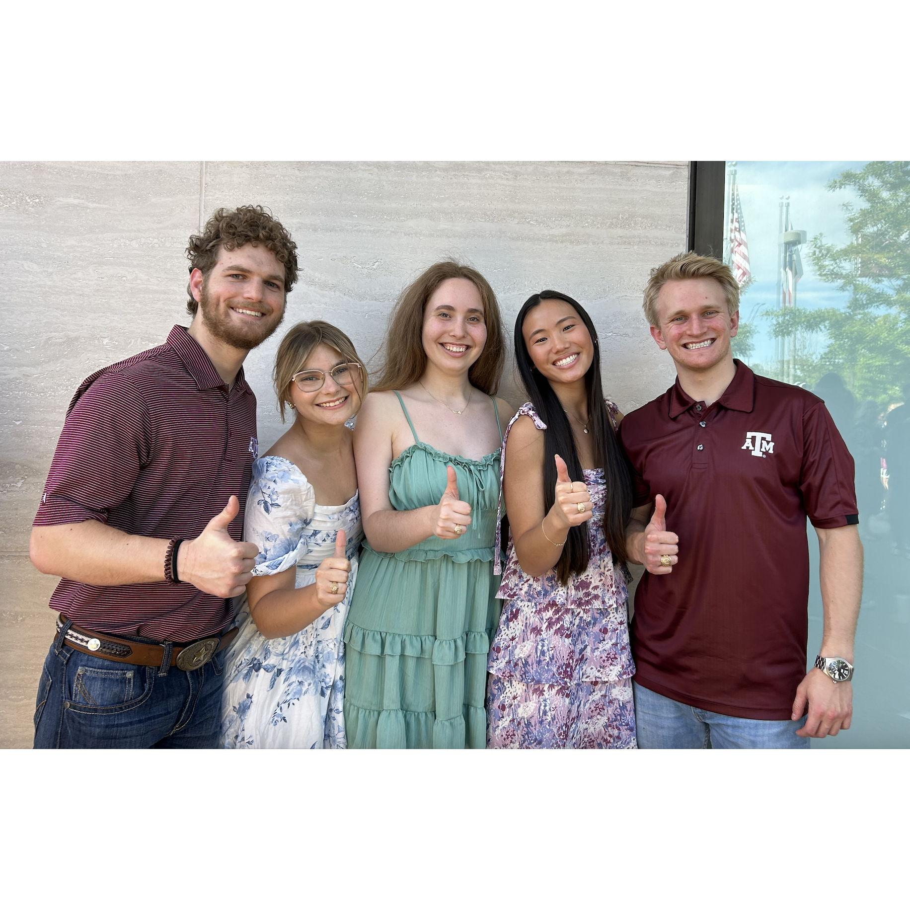 April 2024, Lia earned her Aggie Ring by taking 90 hours at Texas A&M University!