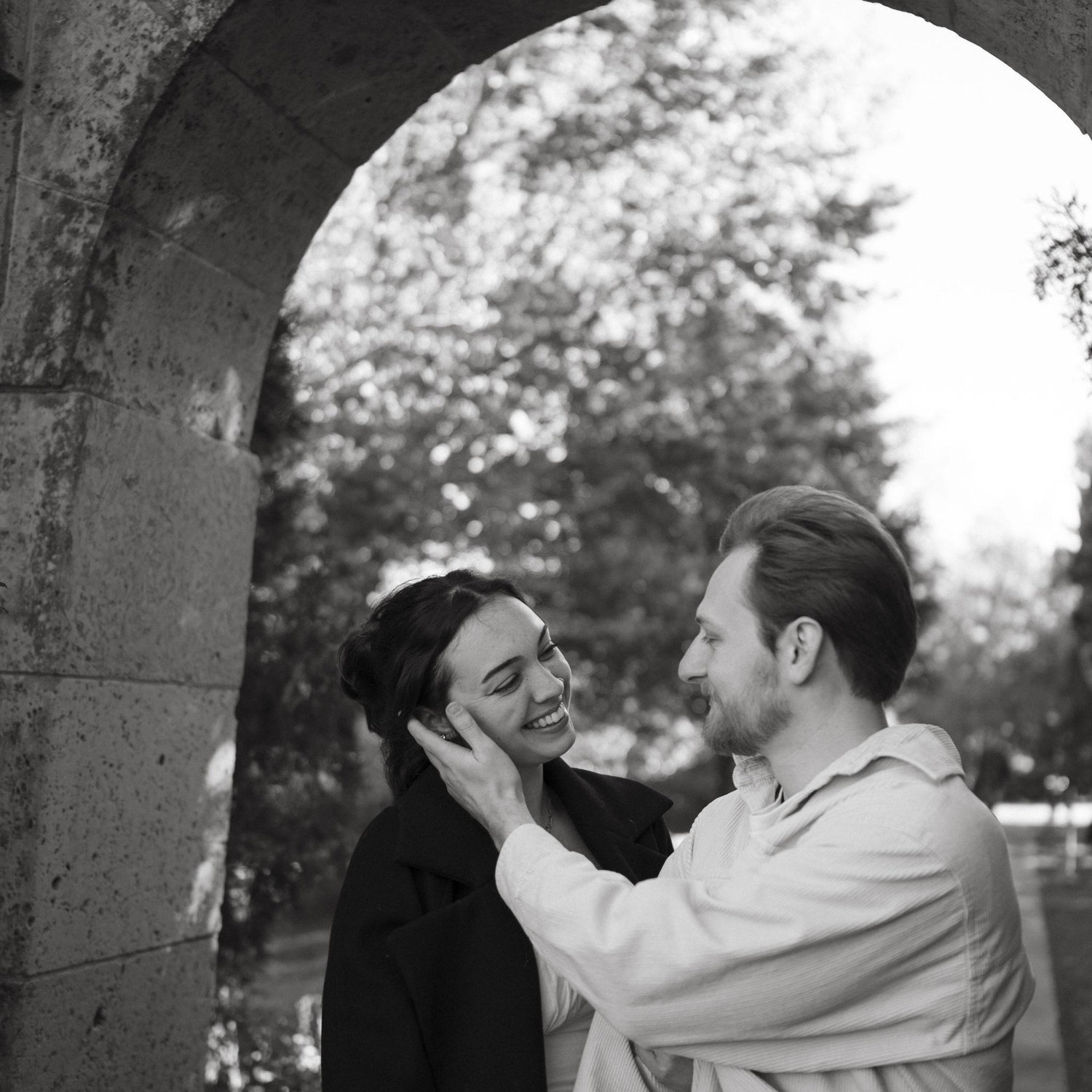 Engagement photos at the Philbrook November 2025