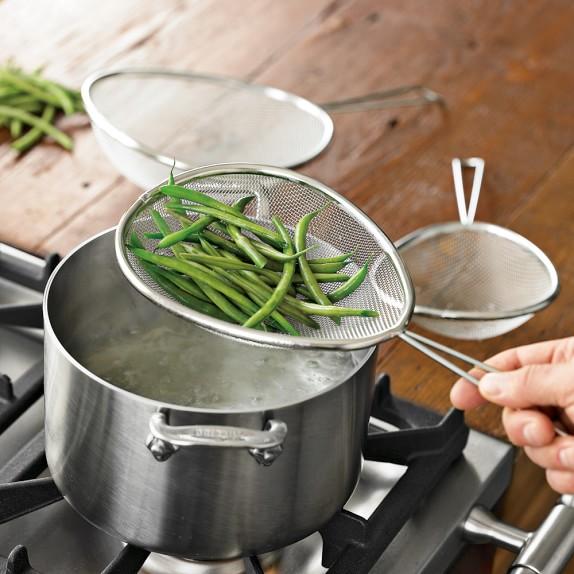 Oval Scooping Strainers, Set of 3