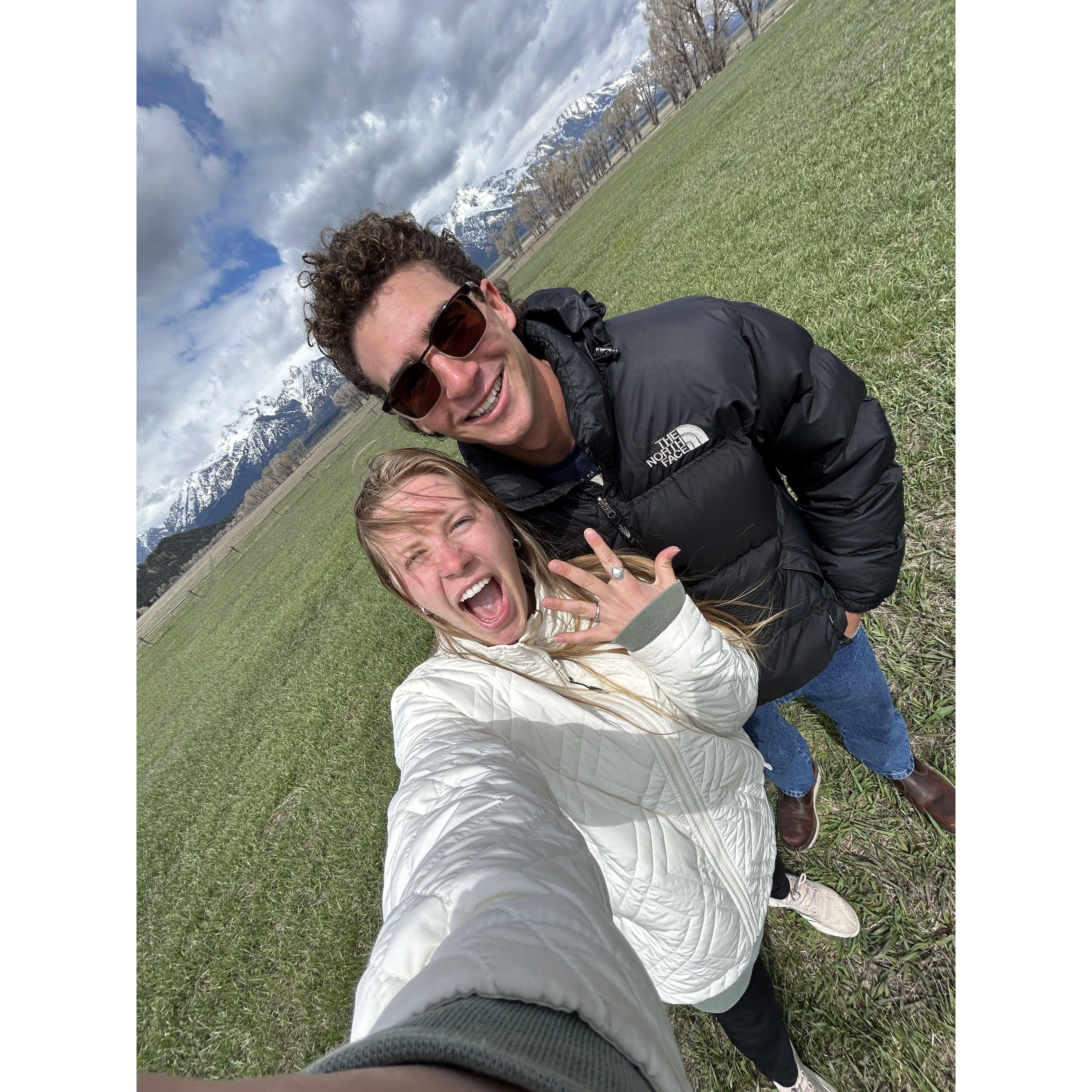 our first selfie as an engaged couple