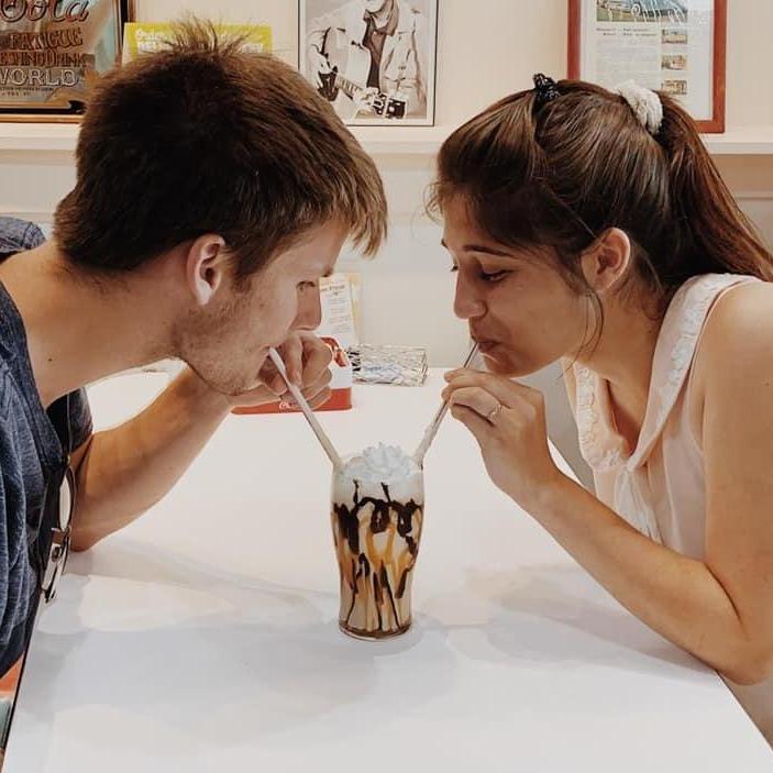 July 2019: The only way to share a milkshake.