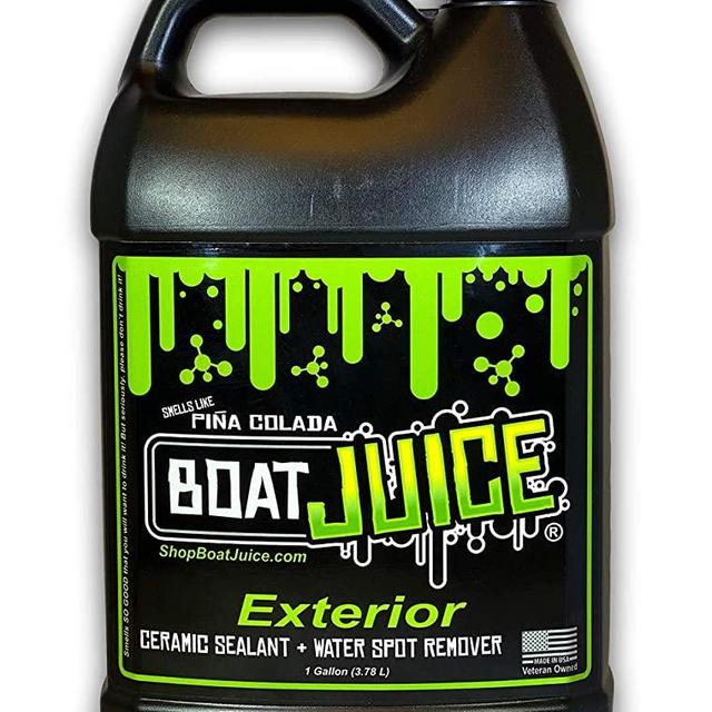 Boat Juice - Exterior Cleaner - Ceramic SiO2 Sealant - Water Spot Remover - Gloss Enhancer - Pina Colada Scent - 1 Gallon Jug