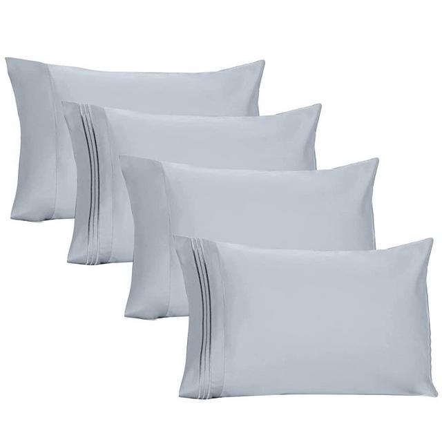 YIYEA Pillowcases Queen Set of 4 Wrinkle Resistant Ultra Soft Pillowcases with Envelope Closure (Standard Size Pillowcases 20" 30")