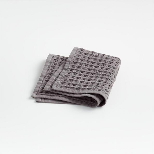 Organic Cotton Waffle Slate Washcloth