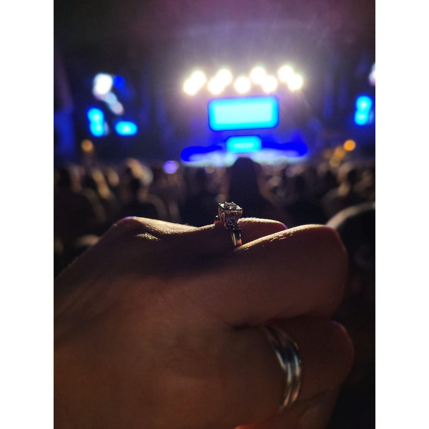 We talked about Atmosphere on our first date. Then Lee popped the question before an Atmosphere show at Red Rocks in 2024.