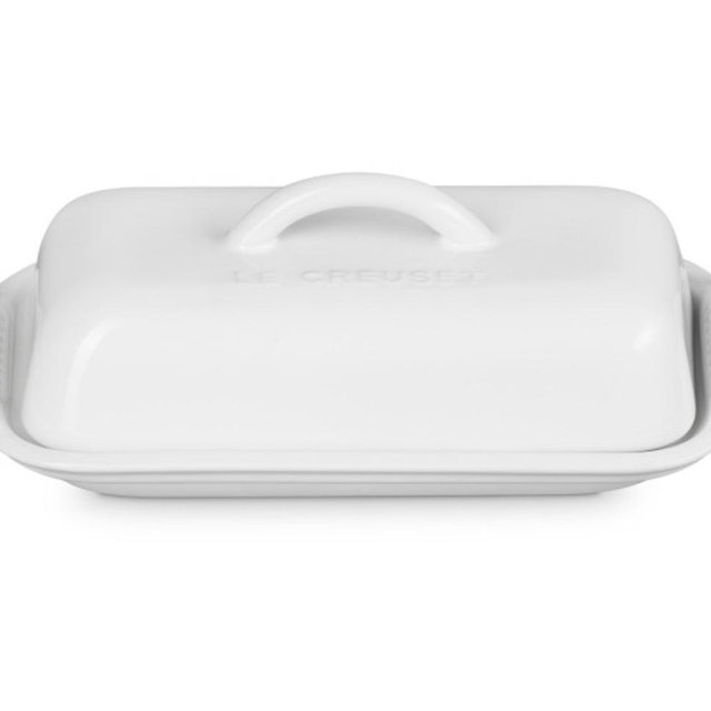 Le Crueset Heritage Butter Dish, White