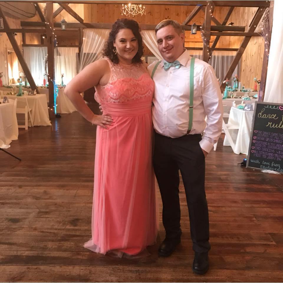 At our friends' wedding