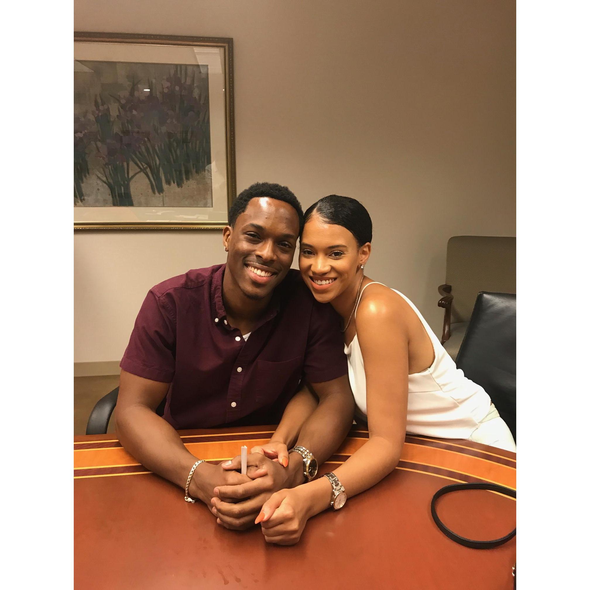 Home is wherever you are! The day we took a huge step & became home owners together.