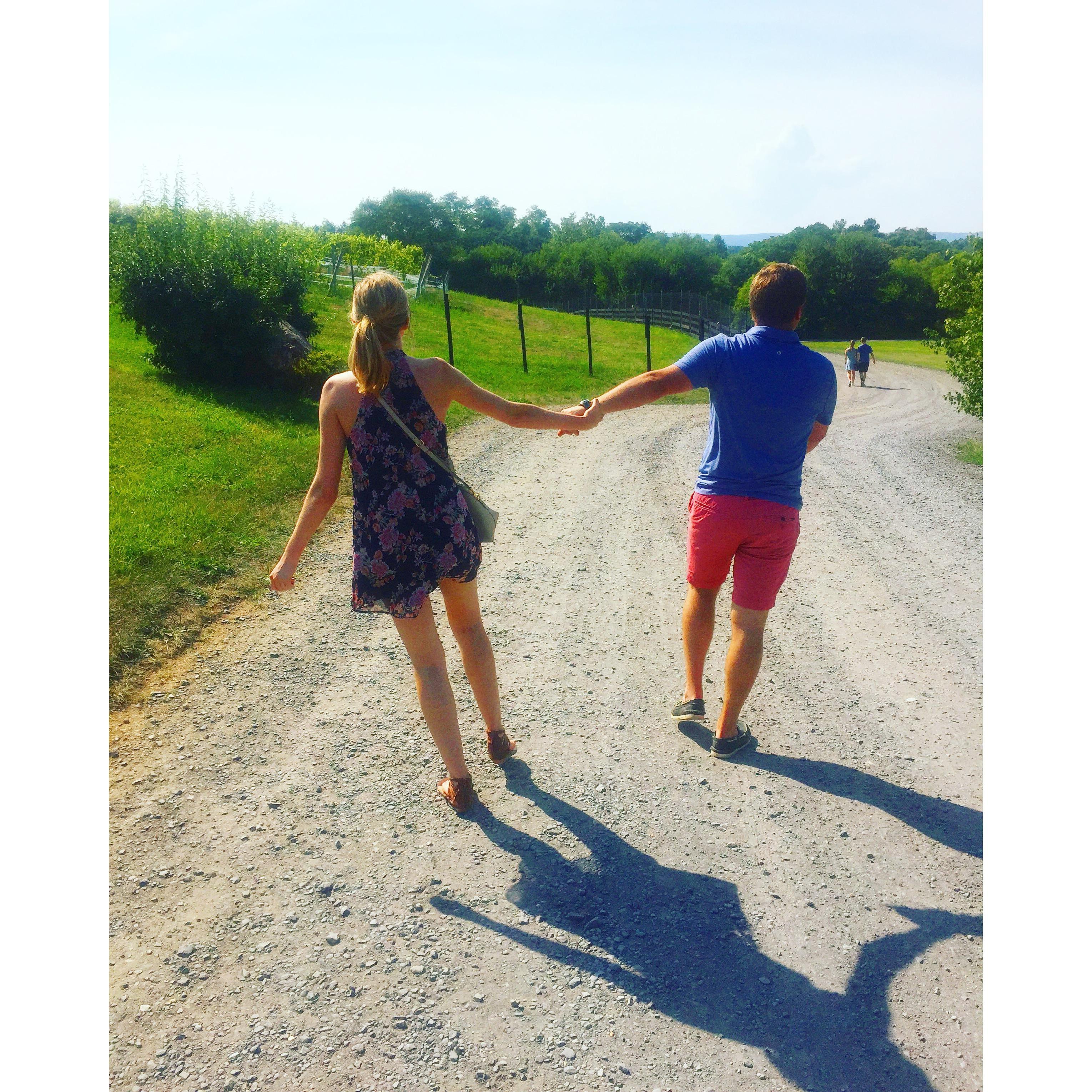 Wine tasting in Virginia, July 2016