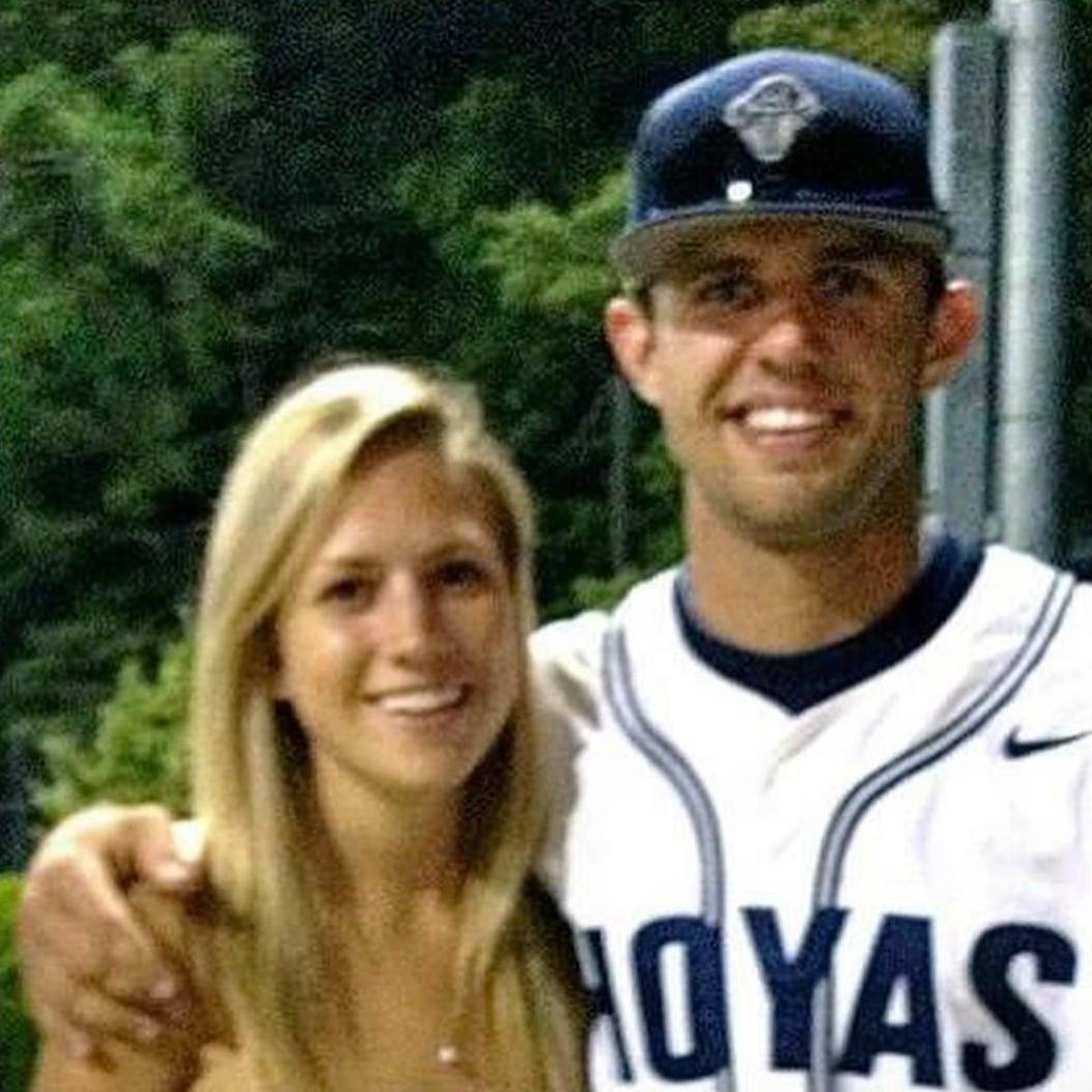 Our first picture together after one of Justin's last baseball games as the Hoya's center fielder.