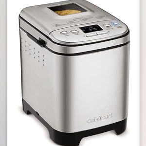 Cuisinart Bread Maker Machine, Stainless Steel Automatic Bread Machine with 12 Menu Options, 3 Loaf Sizes up to 2 Lb., 3 Crust Colors, Removable Nonstick Baking Pan & Kneading Paddle, CBK-110NAS