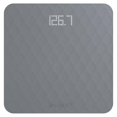 Designer Bathroom Scale with Textured Silicone Cover Gray