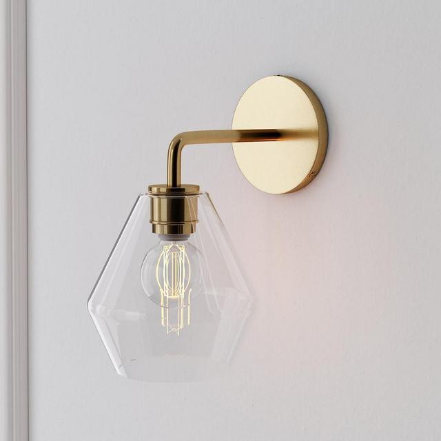 Sculptural Glass Geo Sconce - Clear