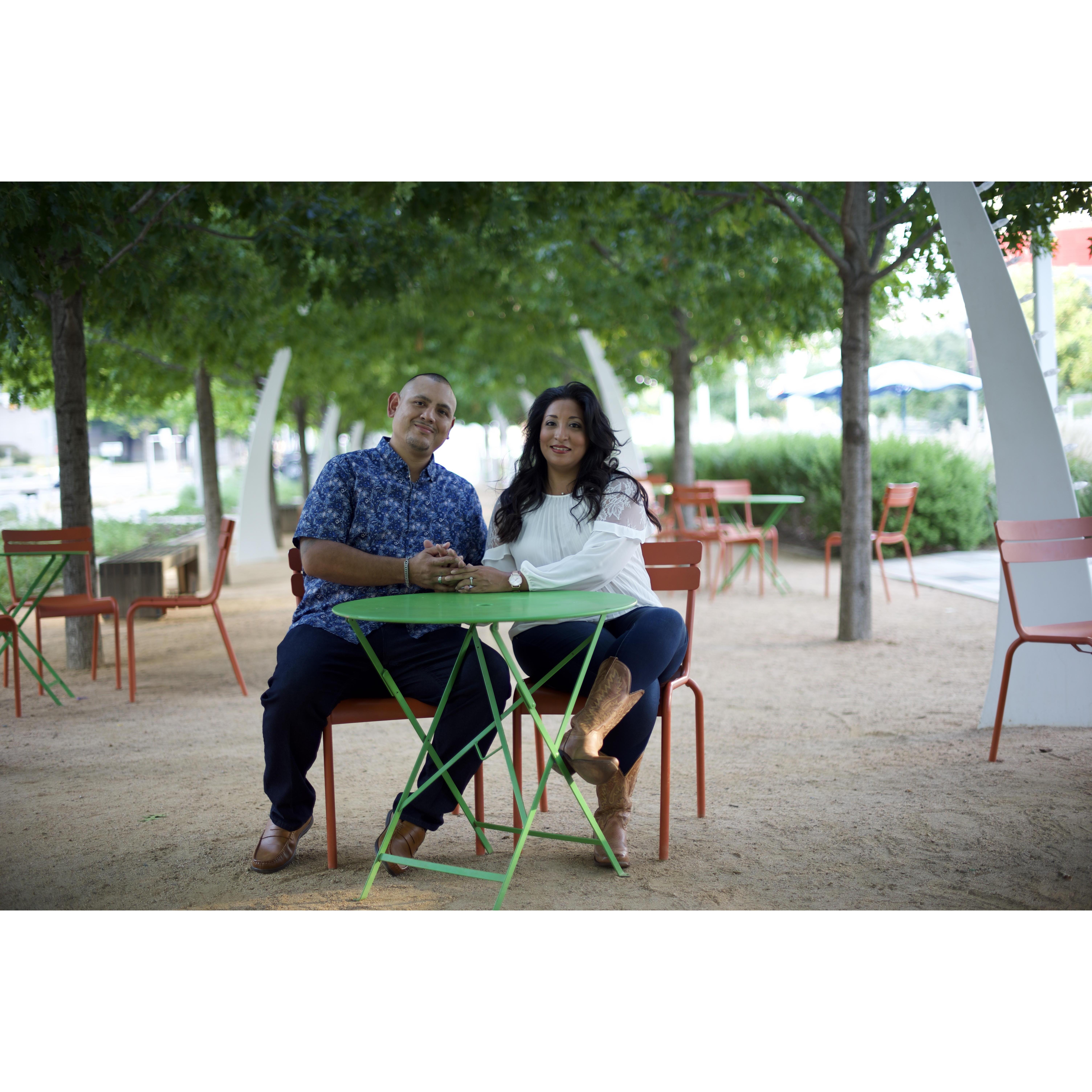 Our Engagement Photos - Klyde Warren Park, Dallas, TX