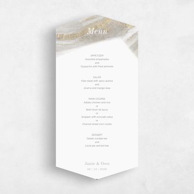 Grey Diamond Wedding Menu - Larimer
