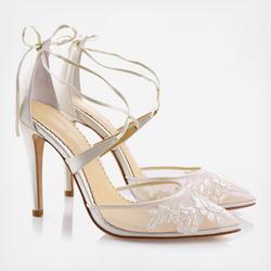 Bella Belle Shoes, Abigail Block Heels Lace Wedding Shoes - Zola