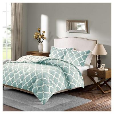 Alston Reversible Plush Comforter Set (Full/Queen)Aqua - 3pc