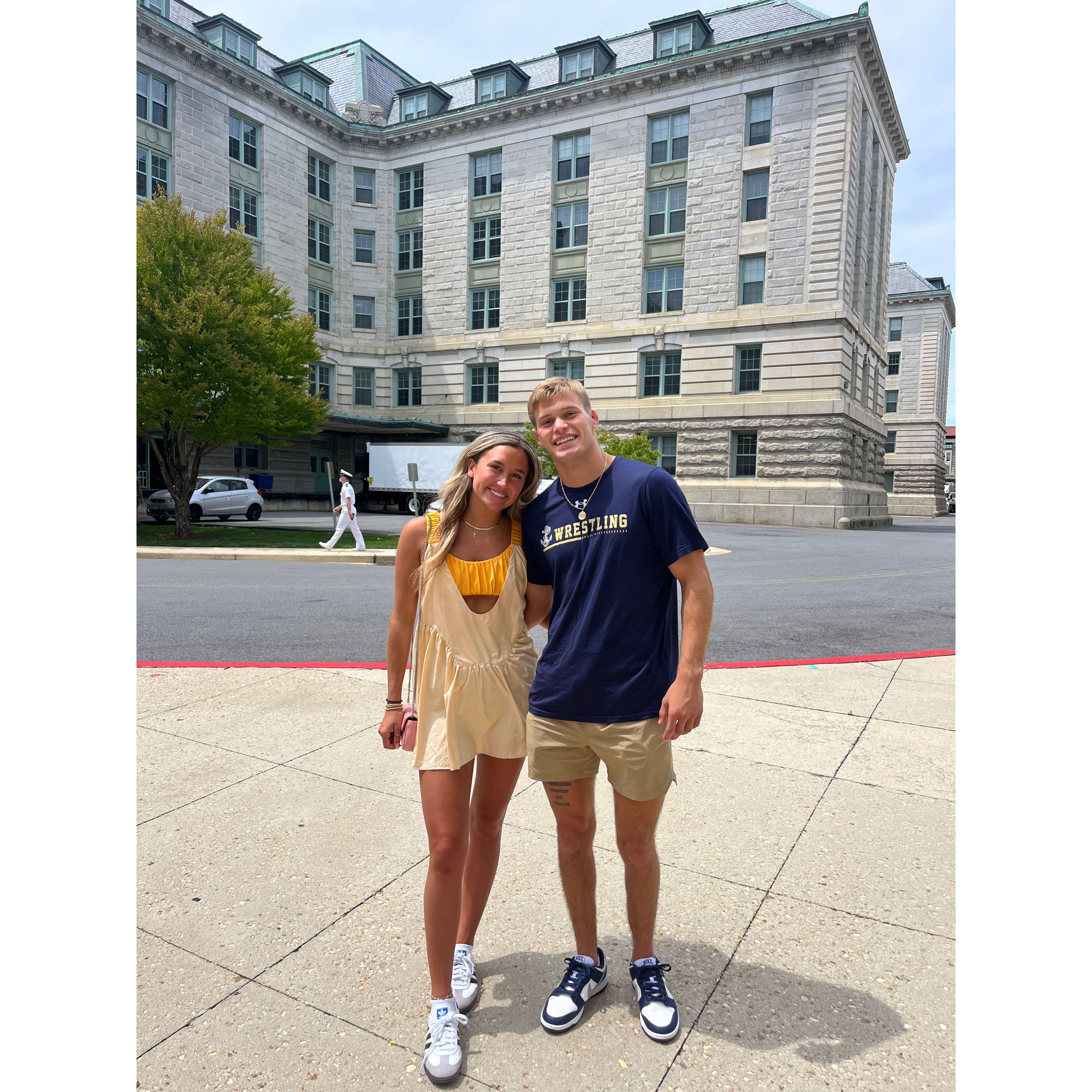 Bella's first time going to Annapolis to visit James