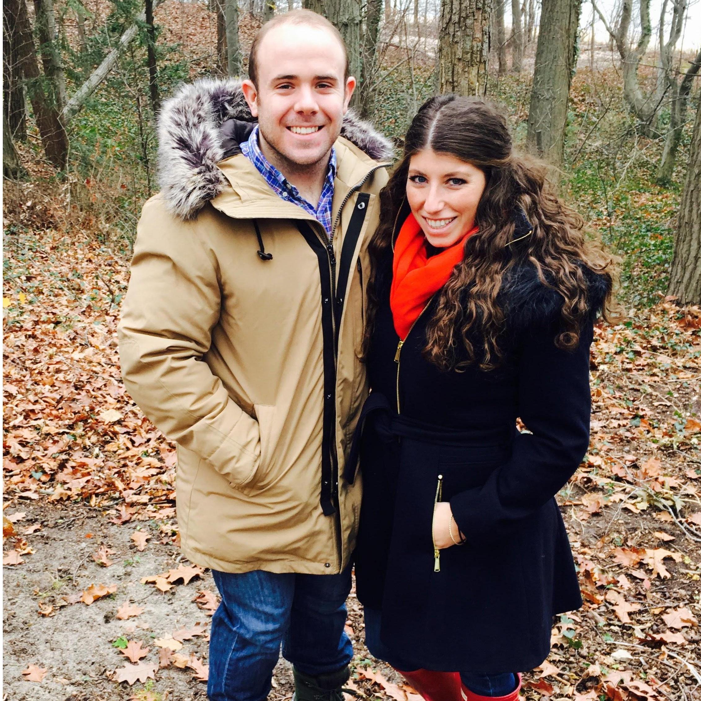 2017: At a tree farm with friends on a weekend trip