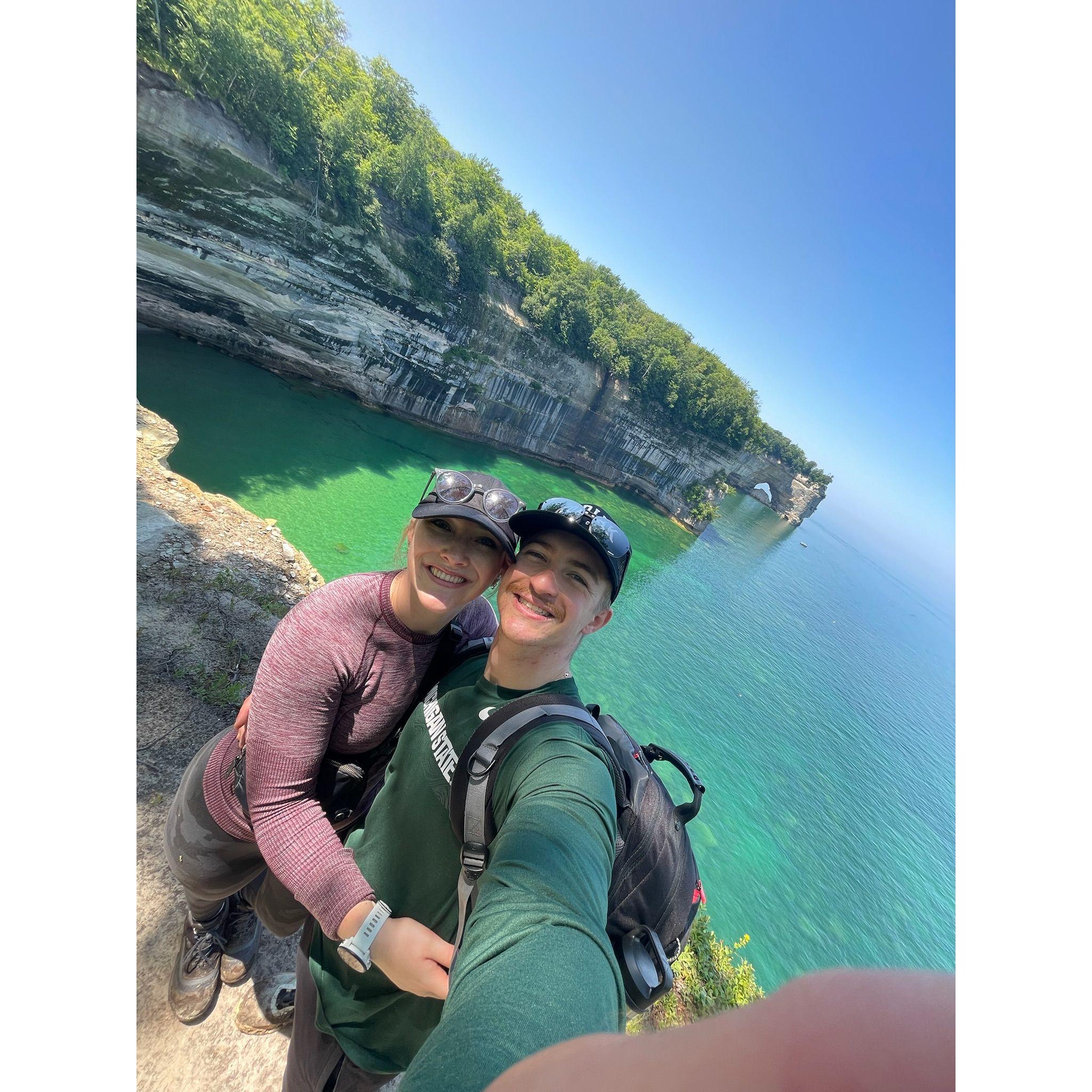 Pictured Rocks hiking. We hiked 11 miles this day.