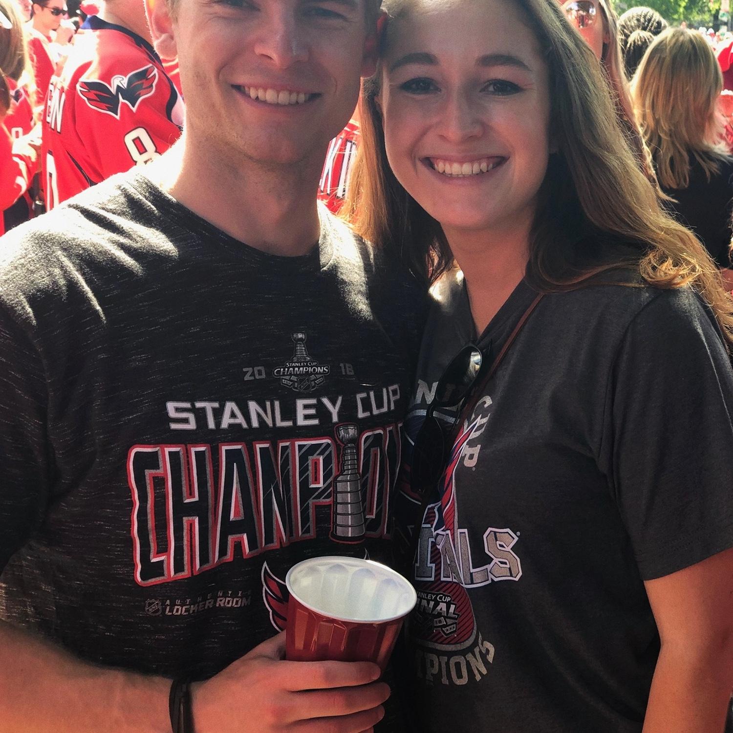 At the parade when the Caps won the cup!
