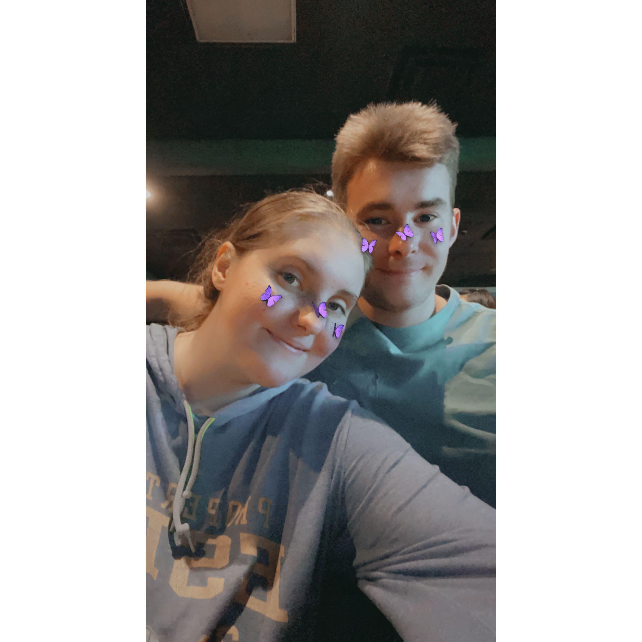 Dinner for celebrating Keaton's certification for scuba diving!!