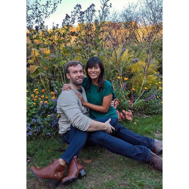 Mini-engagement shoot in DC gardens.
