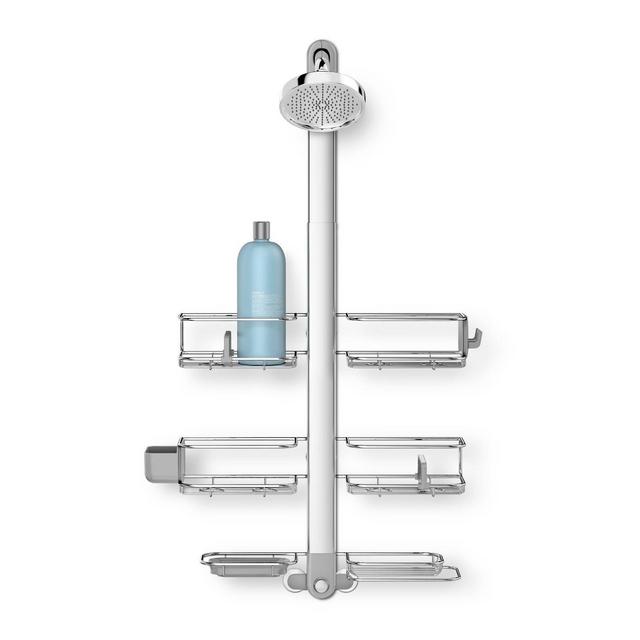simplehuman XL Adjustable Shower Caddy Silver