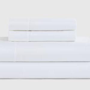 Giza Cotton Sateen Sheet Set in White