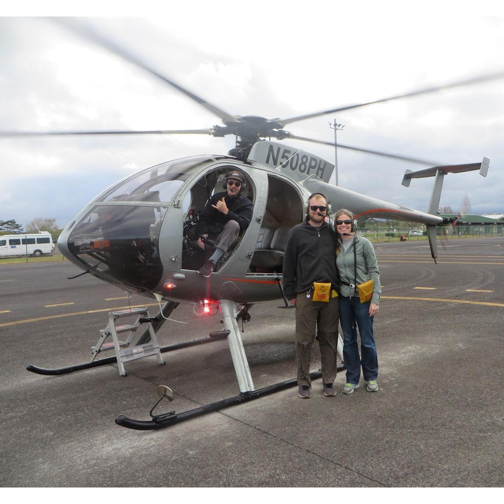 Helicopter tour over Hawaii volcano