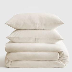 Organic Jersey Duvet Cover Set in Natural Color