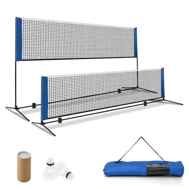 Costway 10FT Adjustable Badminton Net Set W/2 Shuttlecocks Portable Carry Bag