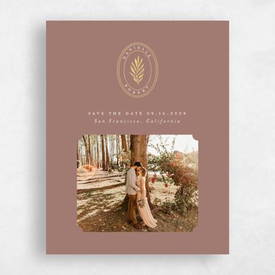 Chestnut, Brown Wedding Save the Date - Visby Photo Foil