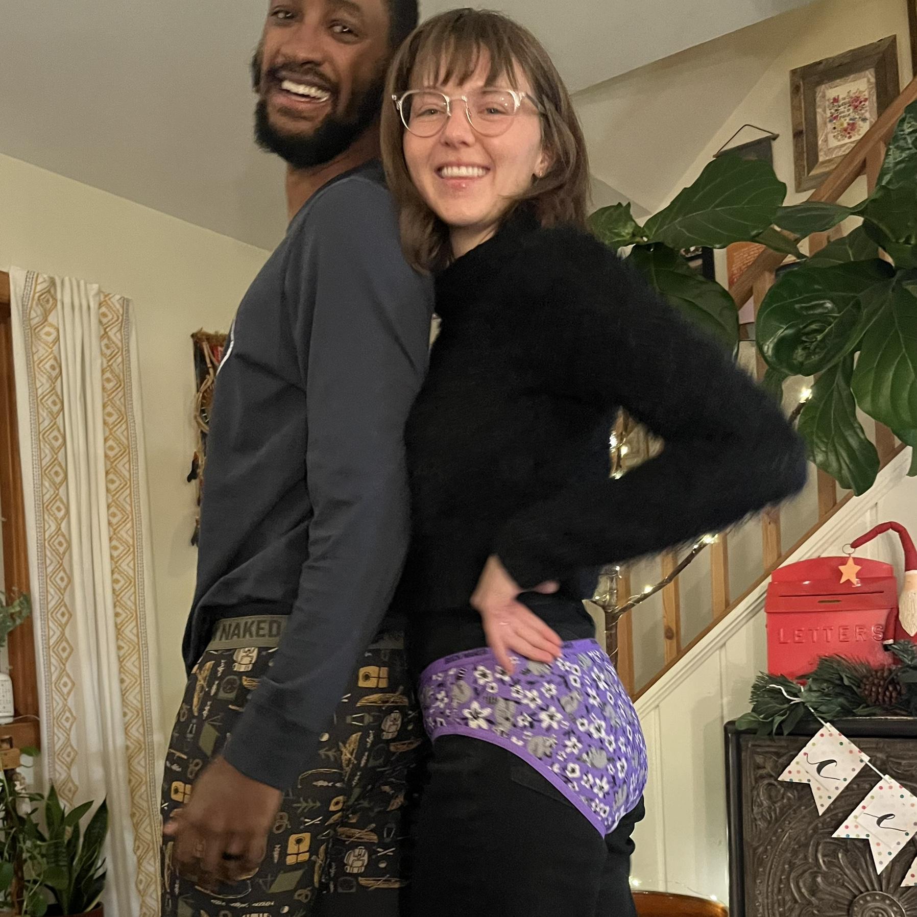 The annual Jenna, now J&J, tradition of posing in your Christmas underwear.